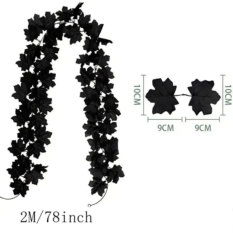 Ghirlanda autunnale Aurelia | Ghirlanda di foglie d'acero artificiali | 200cm| Decorazioni per la casa e il giardino