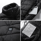 Gilet riscaldato unisex alimentato tramite USB per gli appassionati di outdoor
