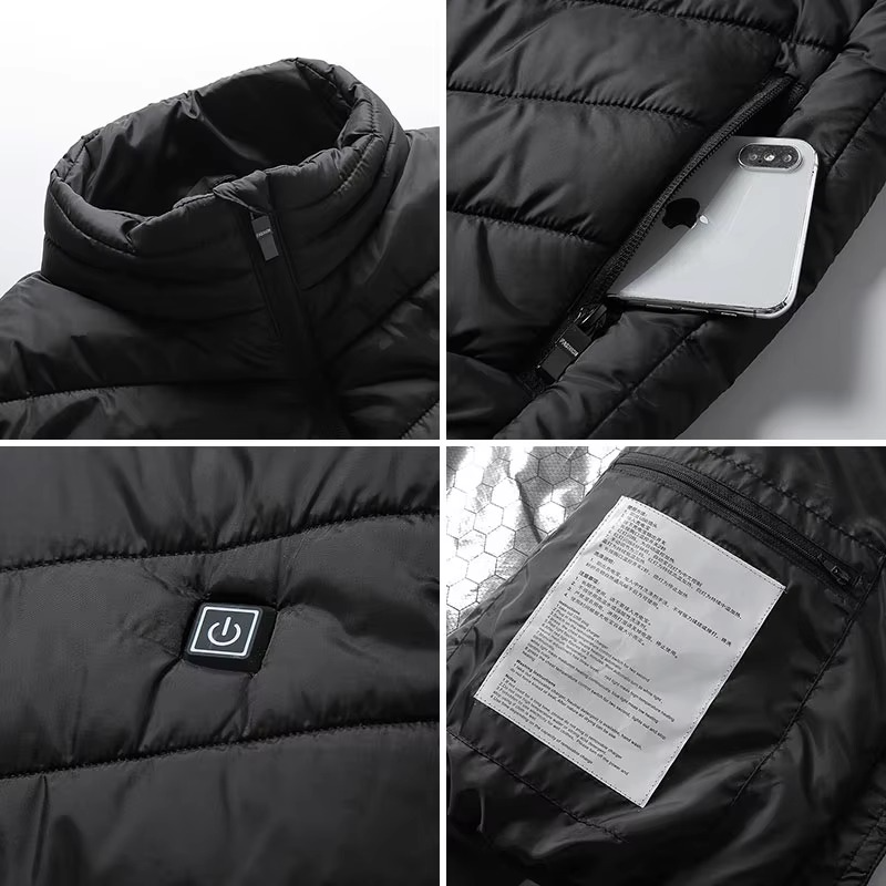 Gilet riscaldato unisex alimentato tramite USB per gli appassionati di outdoor