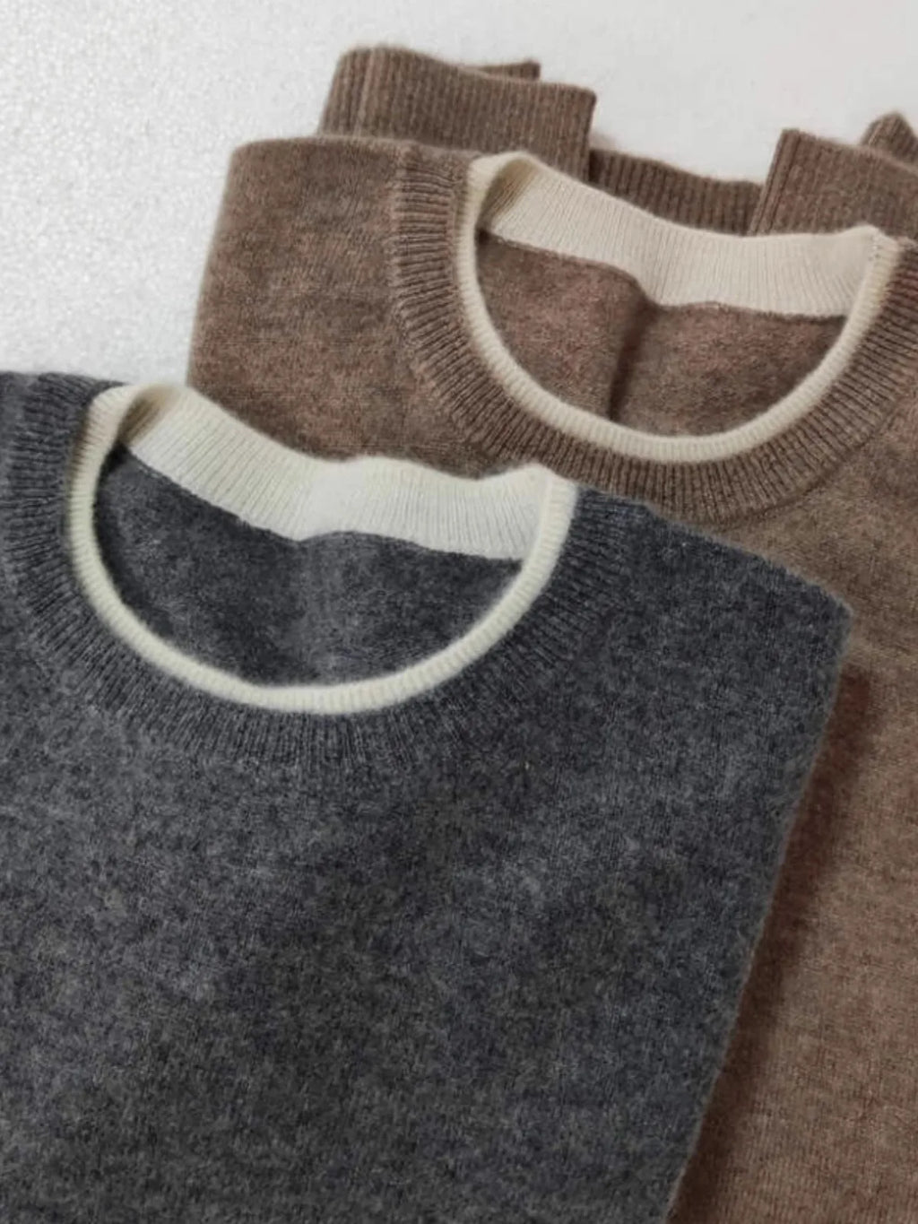 Maglione da Donna Girocollo in Puro Cashmere 100% Capra Imperoe | Pullover ampio lavorato a maglia autunno/inverno