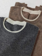 Maglione da Donna Girocollo in Puro Cashmere 100% Capra Imperoe | Pullover ampio lavorato a maglia autunno/inverno