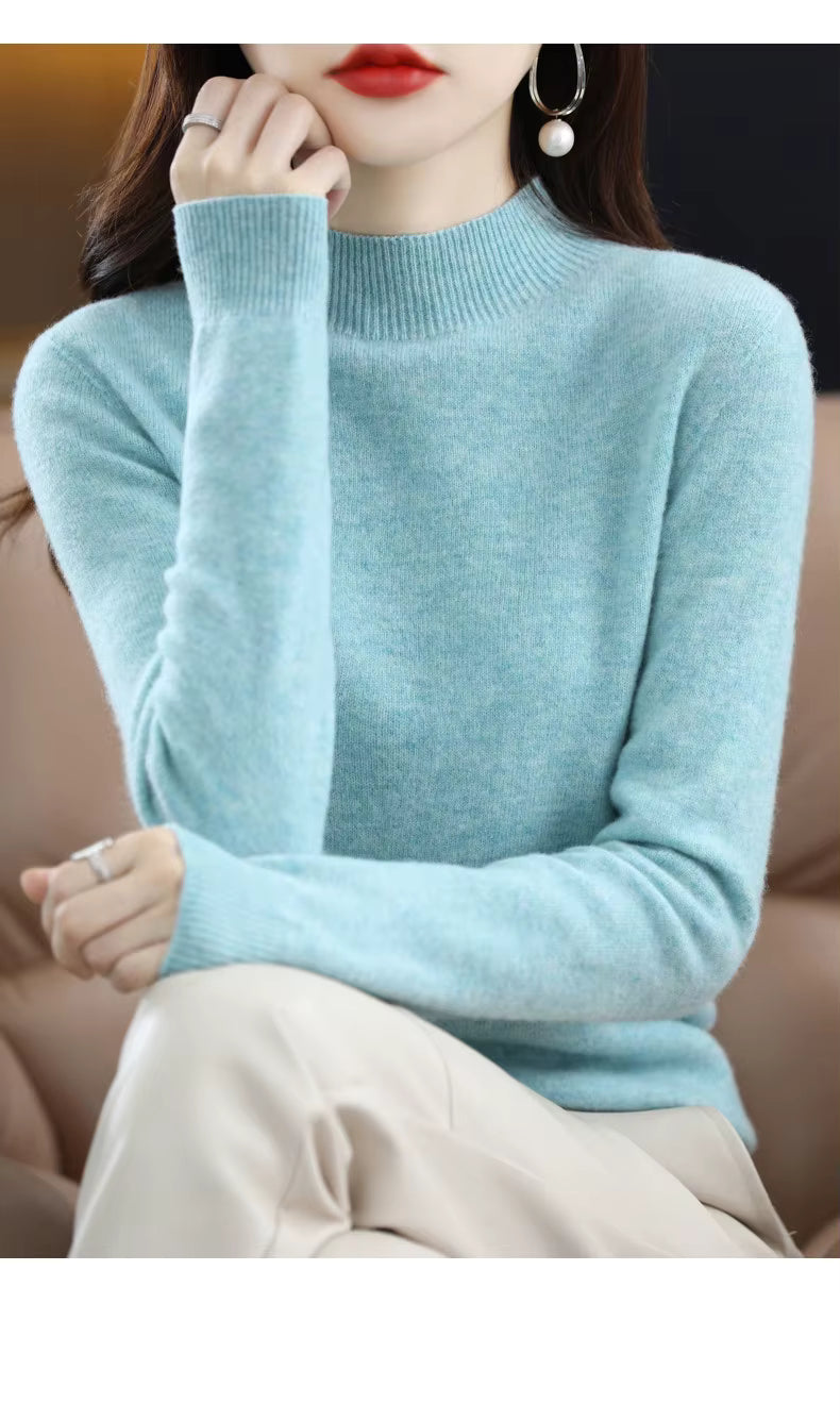 Maglione da donna Aurora in pura lana cashmere al 100% per l'autunno e l'inverno