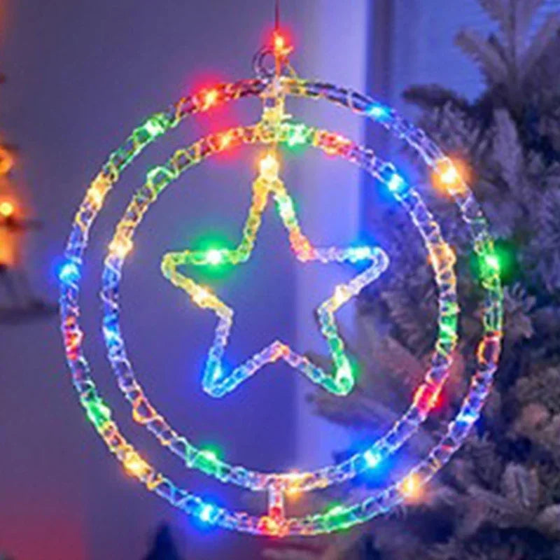 Anello luminoso natalizio a LED LumiRing | Alimentato tramite USB | 8 modalità di illuminazione | Bianco caldo e colorato | Decorazione per Natale e celebrazioni