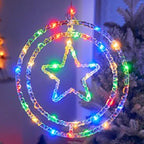 Anello luminoso natalizio a LED LumiRing | Alimentato tramite USB | 8 modalità di illuminazione | Bianco caldo e colorato | Decorazione per Natale e celebrazioni