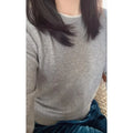 Maglione da Donna Girocollo in Puro Cashmere 100% Capra Imperoe | Pullover ampio lavorato a maglia autunno/inverno