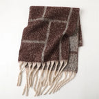 CashmiraLux | Sciarpa e stola invernali da donna | Mix cashmere-pashmina | 220×42cm| Con Frange