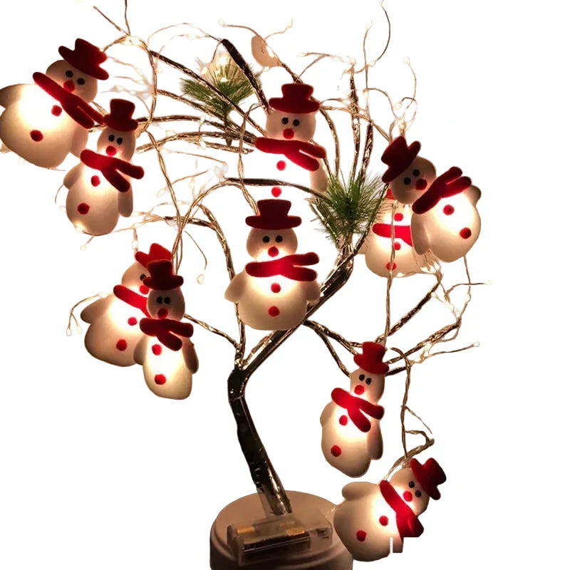 GelidoGlow | Luci dell'albero di Natale del pupazzo di neve e ornamenti pendenti
