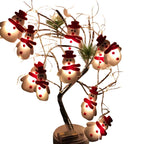 GelidoGlow | Luci dell'albero di Natale del pupazzo di neve e ornamenti pendenti