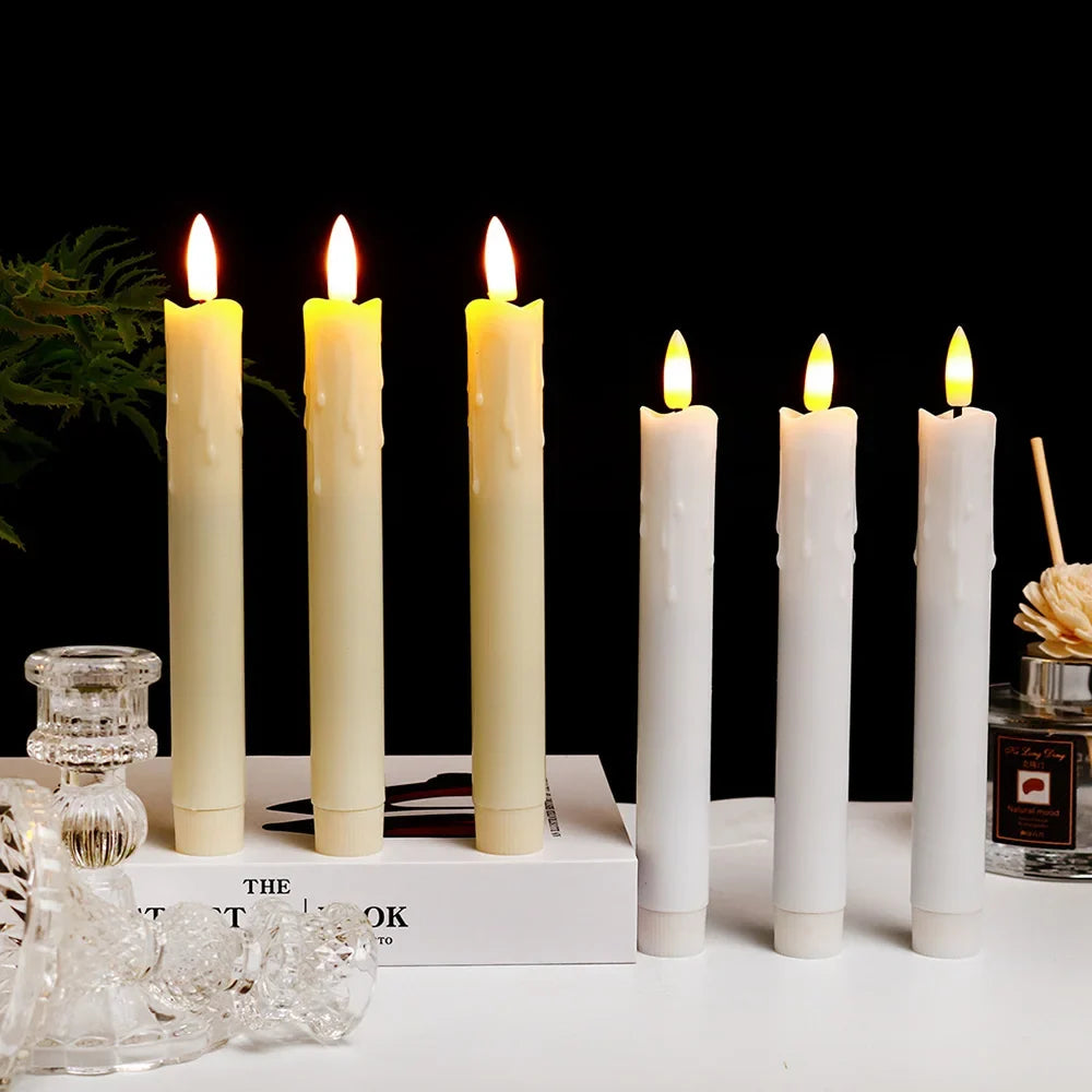 Candele LED senza fiamma | Effetto stoppino tremolante 3D