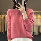 Adriana: Maglia da Donna 100% Lana Merino con scollo a O