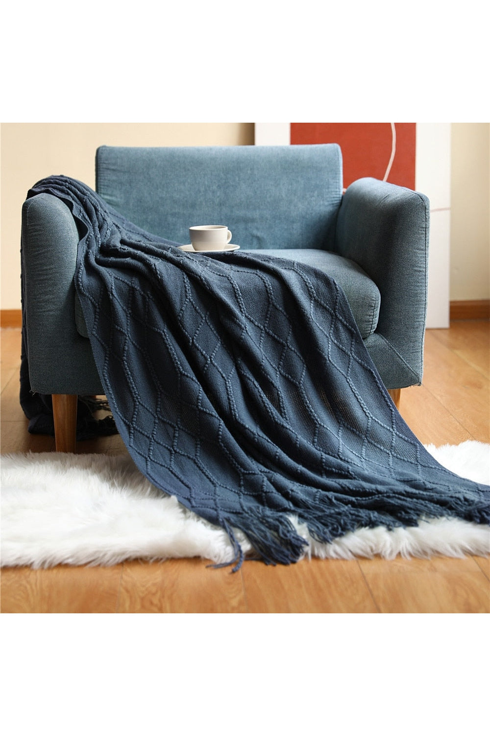 Coperta per divano in tinta unita