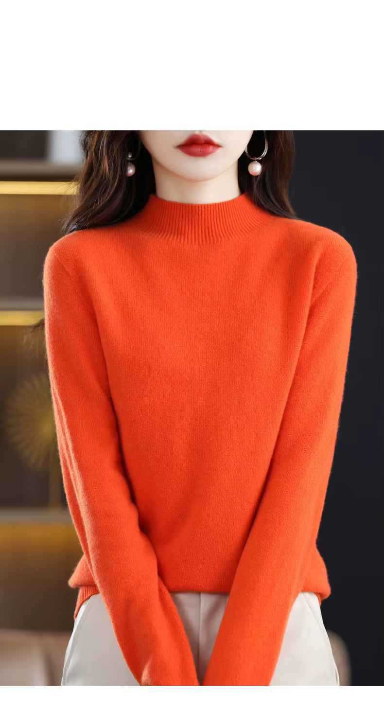 Maglione da donna Aurora in pura lana cashmere al 100% per l'autunno e l'inverno
