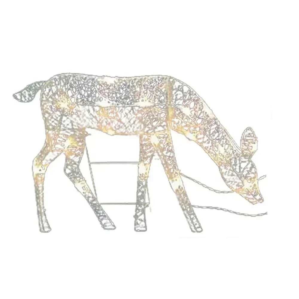 Set di decorazioni per esterni con renne con luci di Natale