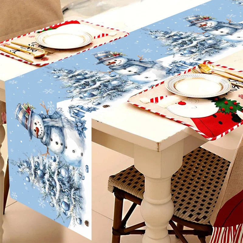 Runner da tavola natalizio Festivia | 180×35cm| Elegante e festoso | Decorazione della tavola per Natale e Capodanno 2025/2026