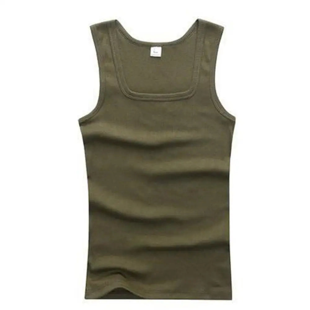 Canotta in cotone traspirante da uomo | collo tagliato, vestibilità casual, gilet in maglia estiva solido