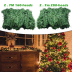 Ghirlanda di Natale EverPine | Ghirlanda di abete artificiale da 2,7 m | Rami densi di abete in PVC | Decorazione natalizia per scale, caminetti e finestre