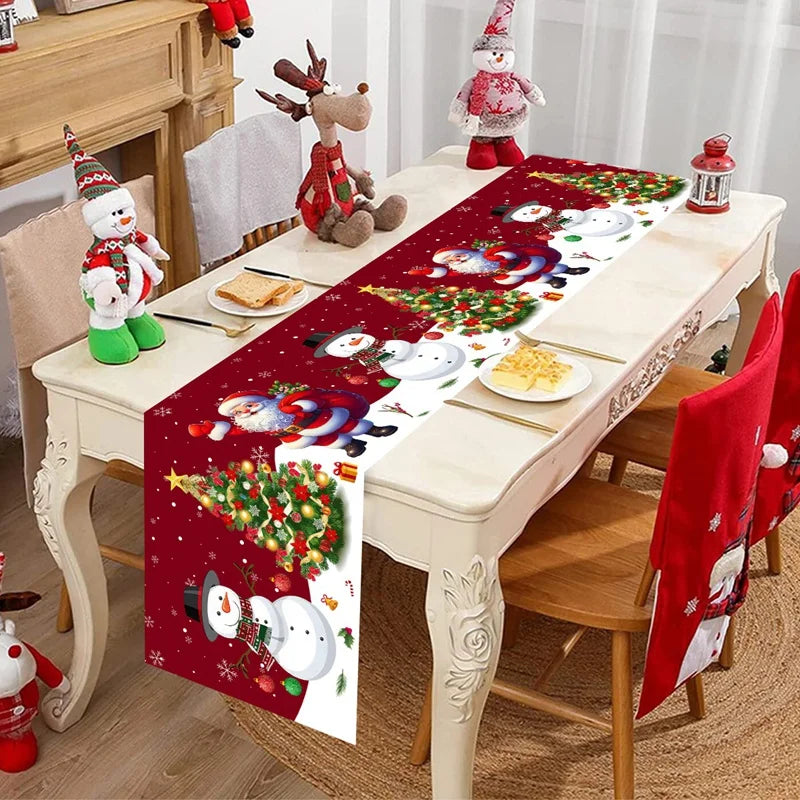 Runner da tavola natalizio Festivia | 180×35cm| Elegante e festoso | Decorazione della tavola per Natale e Capodanno 2025/2026