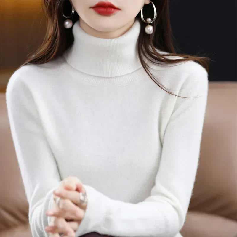 Maglione da donna in lana merino lavorata Asteria da indossare tutti i giorni