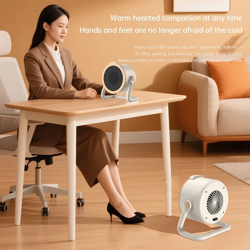 Modello da tavolo con riscaldatore elettrico in ceramica portatile da 1000 W con protezione antiribaltamento