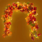 Ghirlanda autunnale Aurelia | Ghirlanda di foglie d'acero artificiali | 200cm| Decorazioni per la casa e il giardino