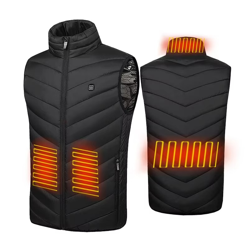 Gilet riscaldato unisex alimentato tramite USB per gli appassionati di outdoor