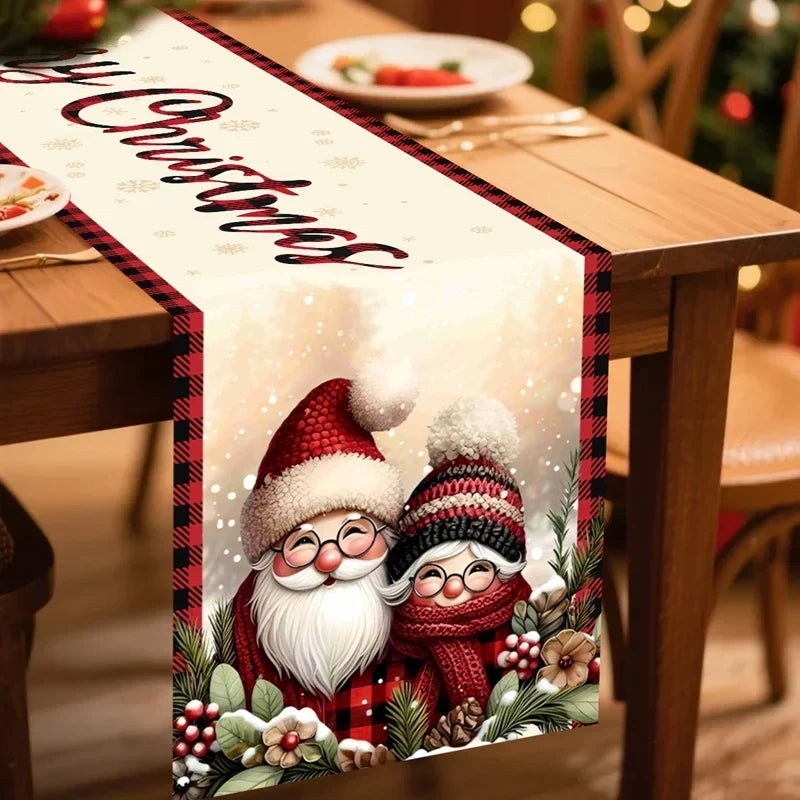 Runner da tavola natalizio Festivia | 180×35cm| Elegante e festoso | Decorazione della tavola per Natale e Capodanno 2025/2026