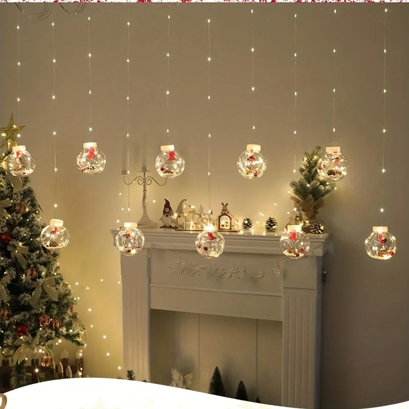 LantaarnLuxe | Calda decorazione per tende natalizie a LED