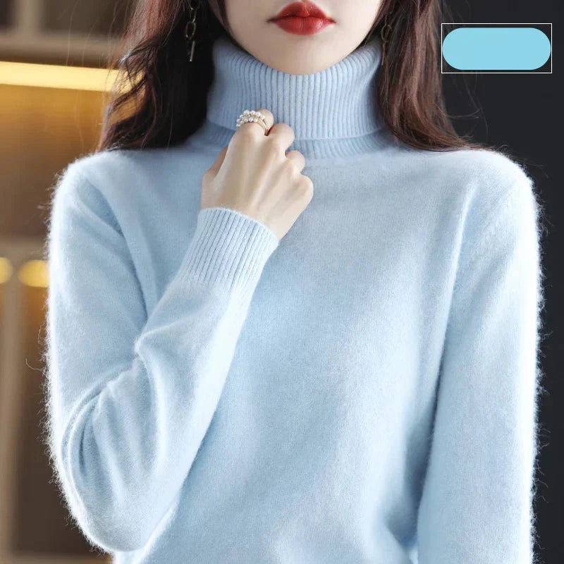 Maglione Emma Collo Alto in Puro Cashmere 100%: per l'Autunno e l'Inverno