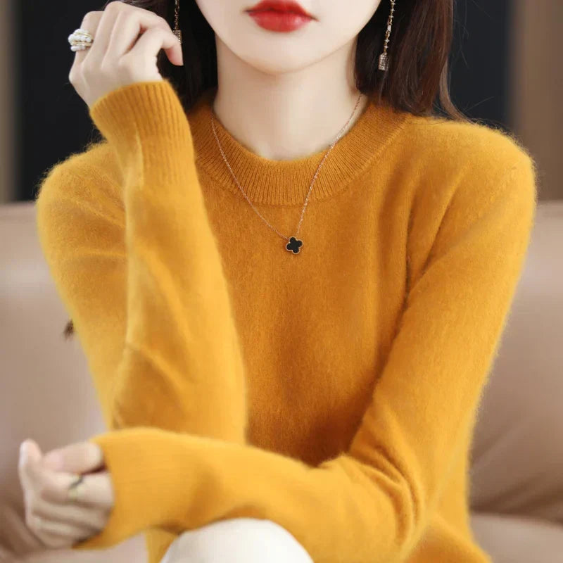 Aud: Maglione da donna 100% cashmere con scollo a O