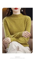Maglione da donna Aurora in pura lana cashmere al 100% per l'autunno e l'inverno