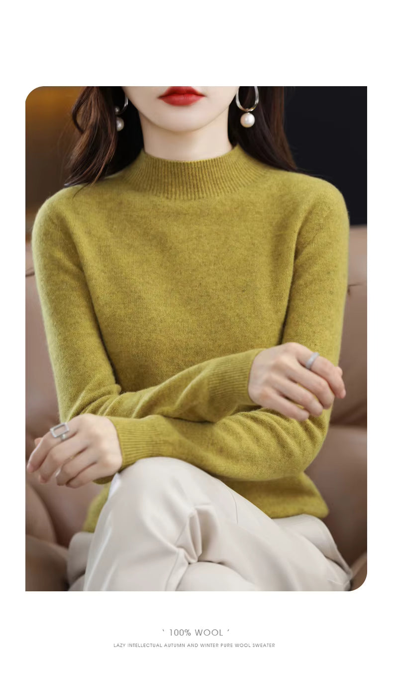 Maglione da donna Aurora in pura lana cashmere al 100% per l'autunno e l'inverno