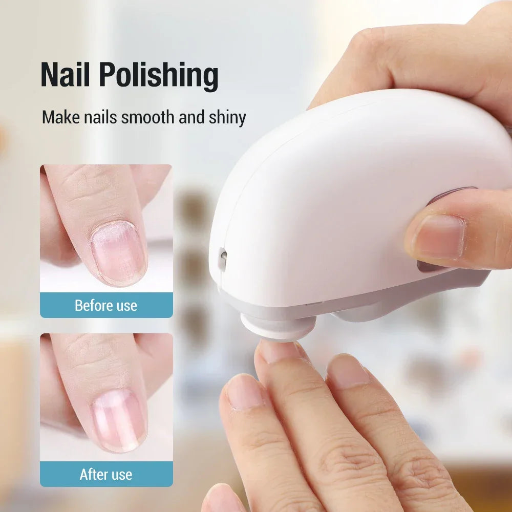 Tagliaunghie elettrico 2 in 1 Trimmer per manicure per bambini Anti-Splash Tagliaunghie per neonati Cura del neonato Autunno 2025 Sicuro