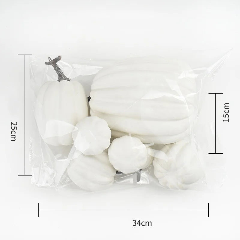 Zucche decorative Ciondolo di zucca | Set da 7 pezzi | Decorazioni autunnali e di Halloween | Leggero e riutilizzabile