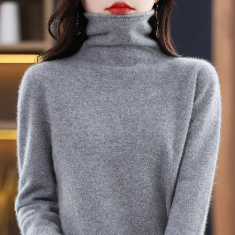 Maglia Dolcevita Da Donna Lyra Realizzata In Lana Merino E Qualità Extrafine Proveniente Dall'Australia