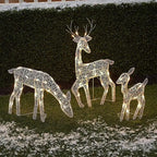 Set di decorazioni per esterni con renne con luci di Natale