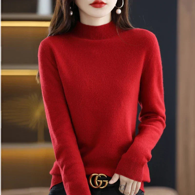 Maglione da donna Aurora in pura lana cashmere al 100% per l'autunno e l'inverno