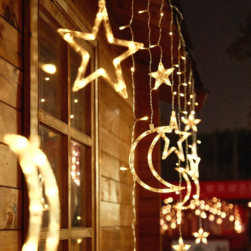 Decorazione delle luci della stringa del LED della lampada solare della stella della luna