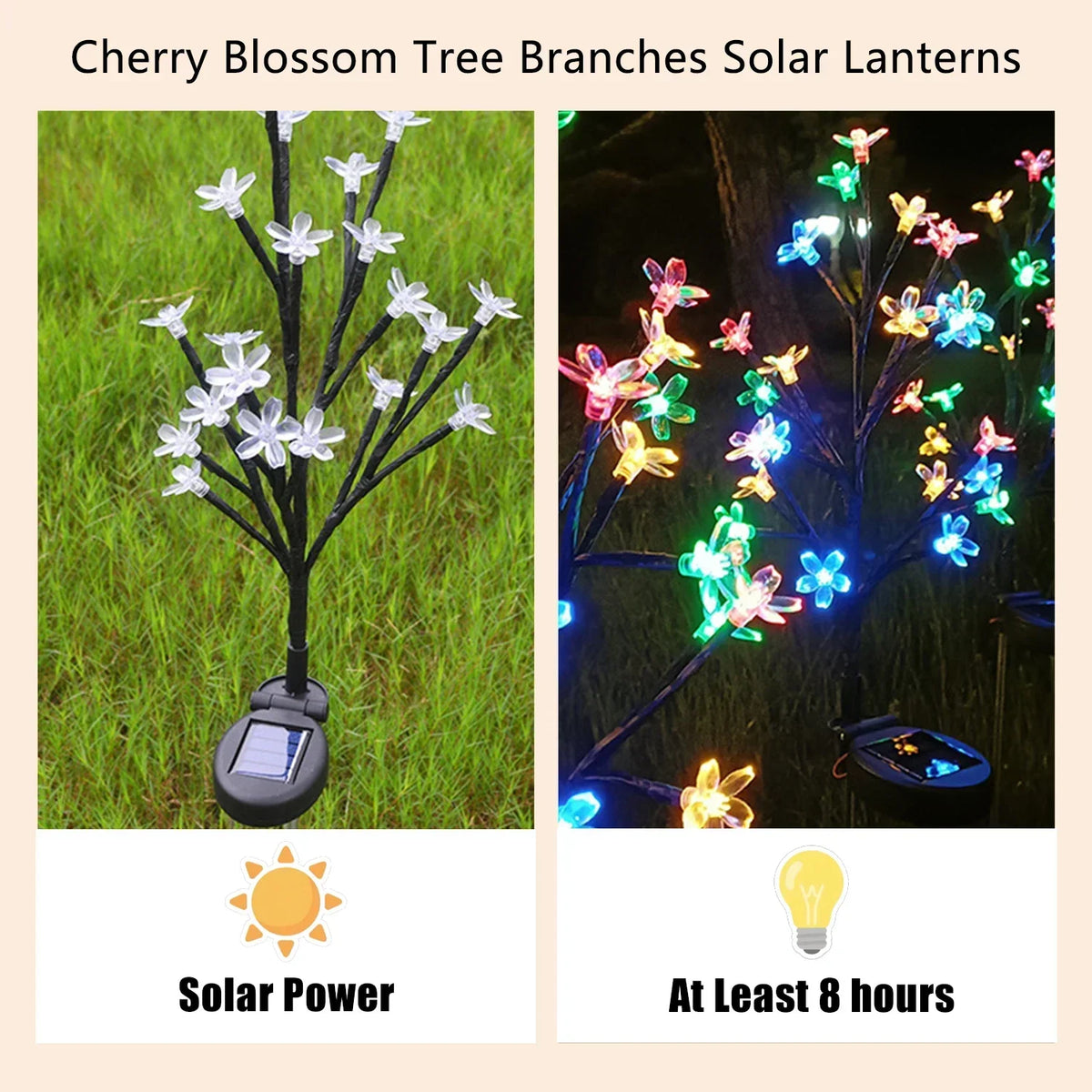 Luci esterne per via di fiori solari Sakura Tree