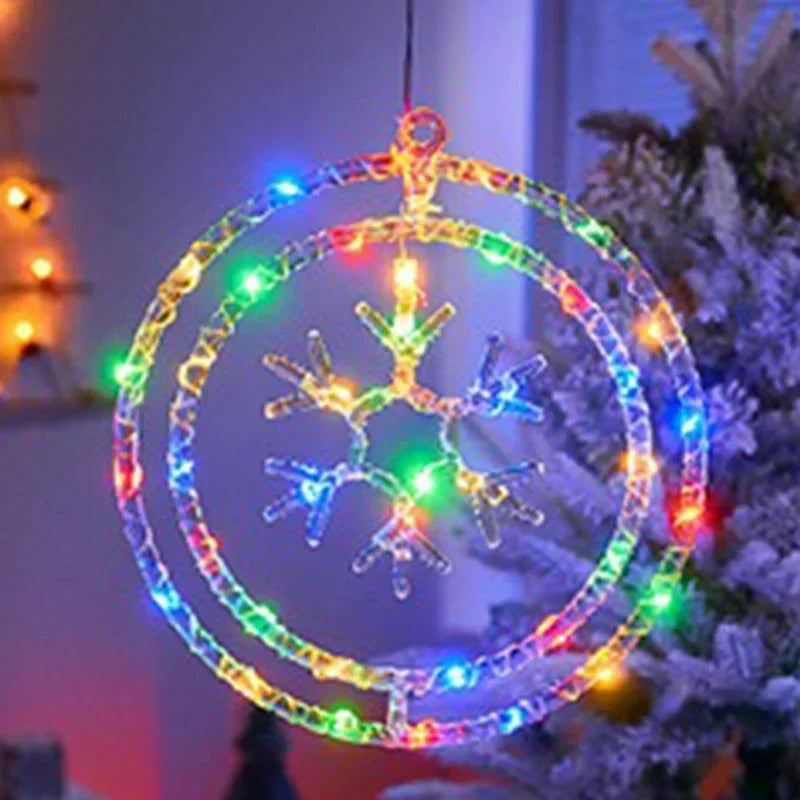 Anello luminoso natalizio a LED LumiRing | Alimentato tramite USB | 8 modalità di illuminazione | Bianco caldo e colorato | Decorazione per Natale e celebrazioni