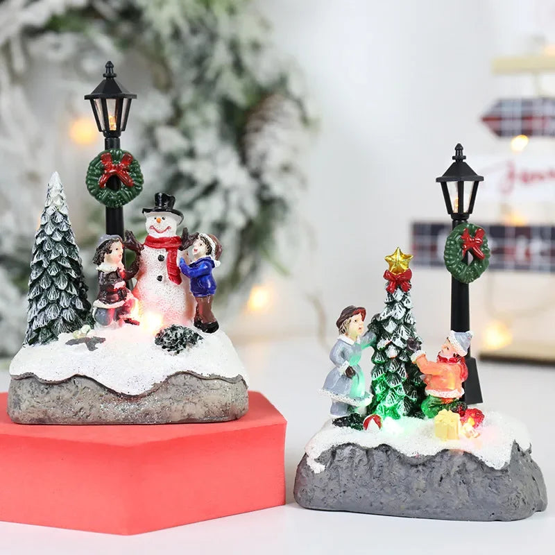 Paesaggio festivo | Decorazioni di lusso per villaggi di Natale a LED