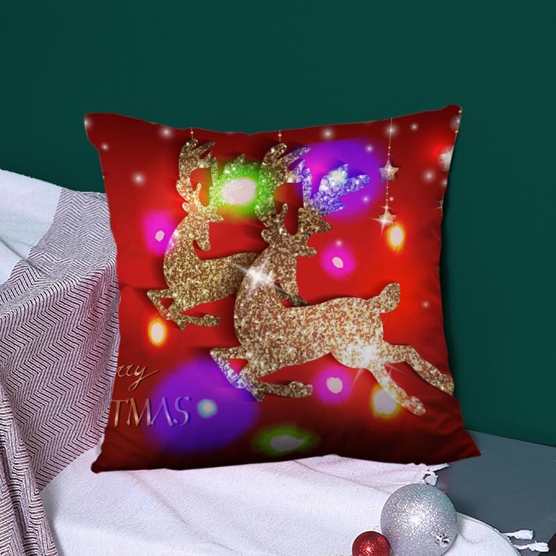 Federa per cuscino LED serie natalizia