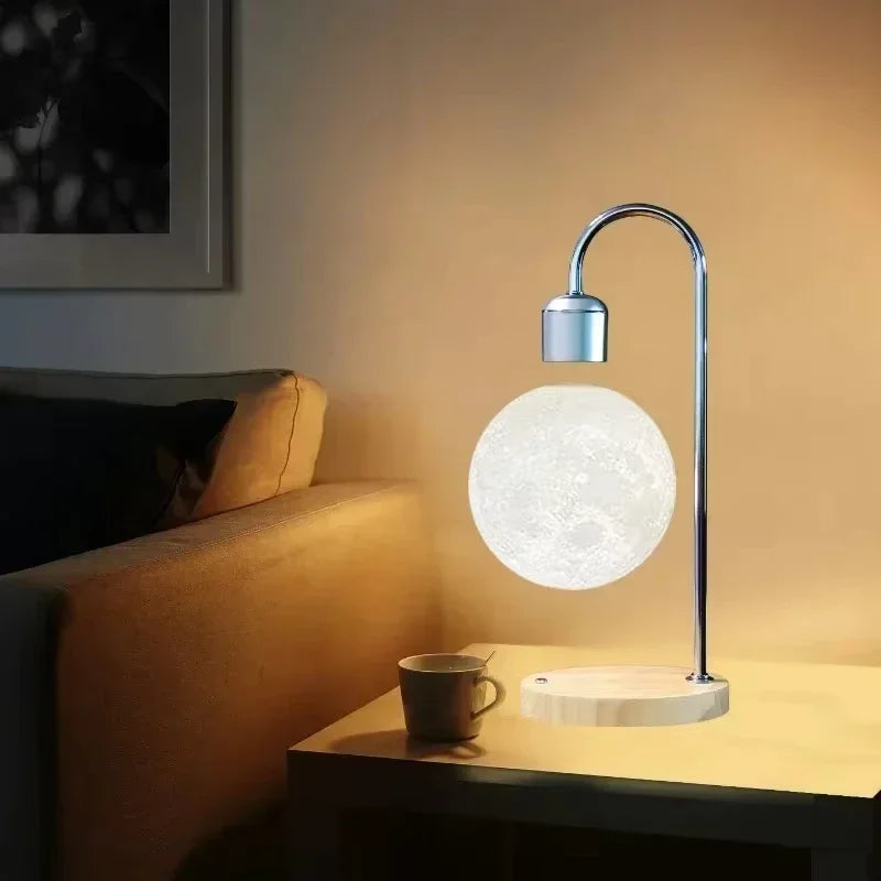 Lampada lunare a LED con levitazione magnetica e ricarica wireless
