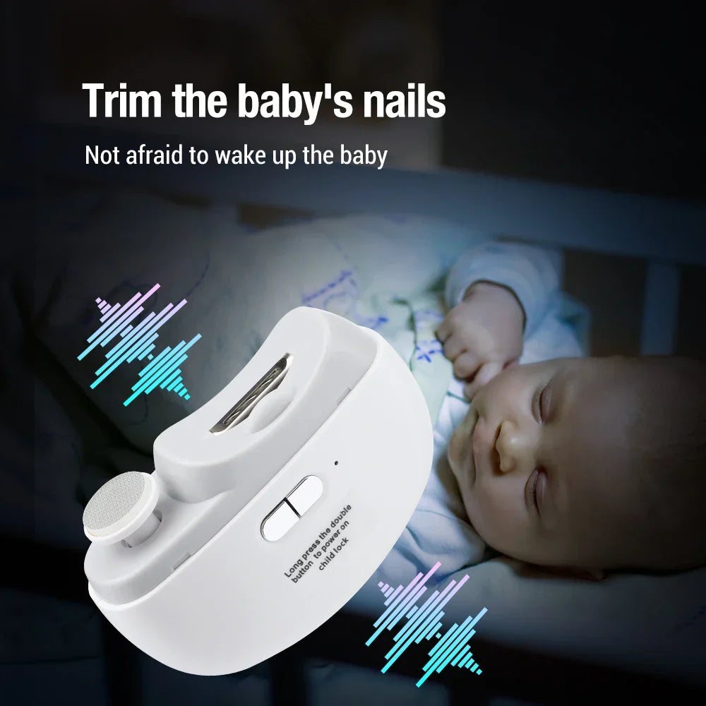 Tagliaunghie elettrico 2 in 1 Trimmer per manicure per bambini Anti-Splash Tagliaunghie per neonati Cura del neonato Autunno 2025 Sicuro