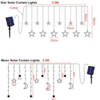 Decorazione delle luci della stringa del LED della lampada solare della stella della luna