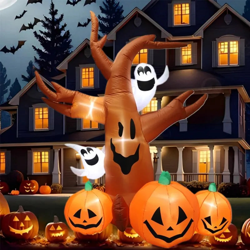 Albero di zucca gonfiabile della decorazione di Halloween all'aperto Autunno 2025