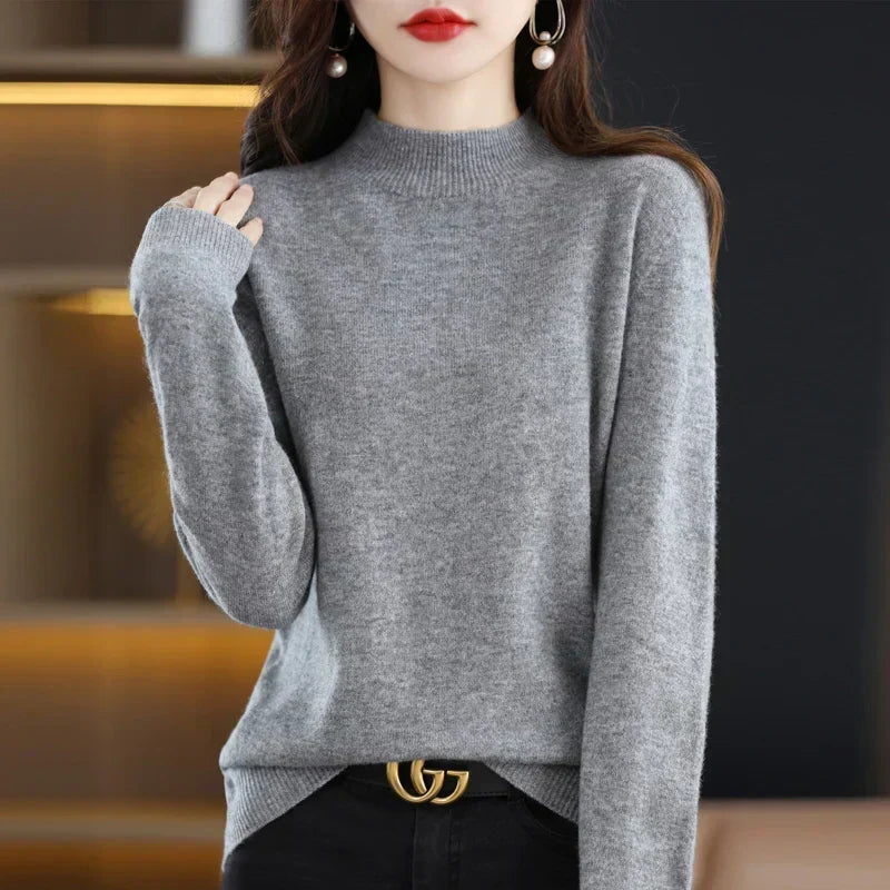 Maglione da donna Aurora in pura lana cashmere al 100% per l'autunno e l'inverno