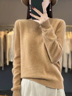Adriana: Maglia da Donna 100% Lana Merino con scollo a O