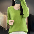 Maglione da donna con scollo a V in lana merino Kirrea Kirrea