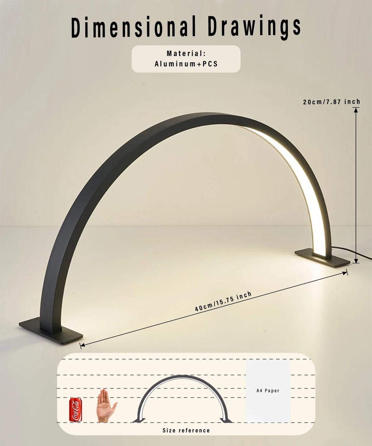 Lampada per unghie LED LUNAIL | Design a mezzaluna | USB | Per Nail Studio e casa