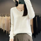 Maglione da donna con scollo a V in lana merino Kirrea Kirrea